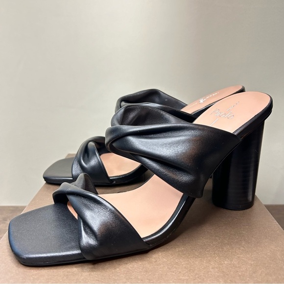 Linea Paolo Imani Black Heeled Sandals Size 10 - Picture 4 of 7